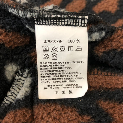 【中古品】【メンズ】 STUSSY ステューシー TREE BARK FLEECE JACKET 118341 ツリー バーク フリースジャケット アウター 142-250213-kk-20-tei サイズ：L カラー：BROWN×BLACK 万代Net店