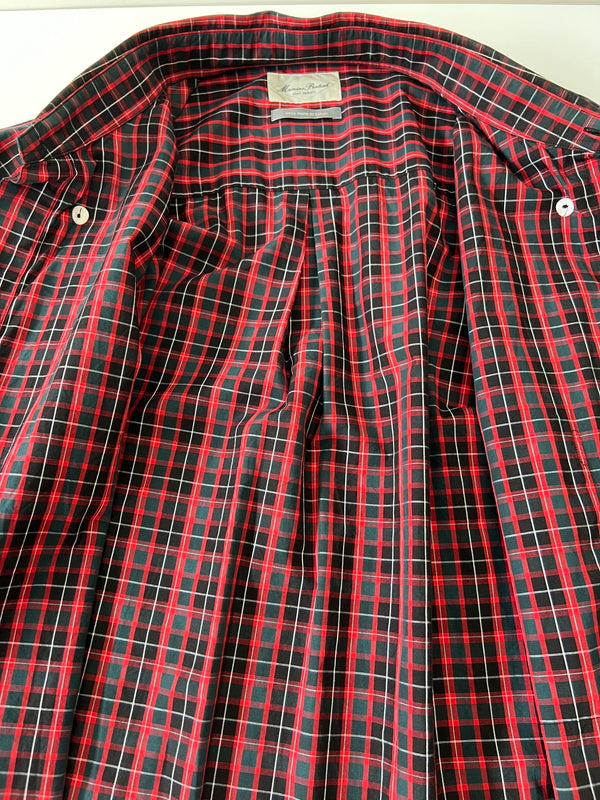 【中古品】【メンズ】 MARVINE PONTIAK SHIRTS MAKERS マービンポンティアックシャツメーカーズ MPSM-1902S ボタンダウン長袖シャツ ロングスリーブ チェックシャツ 147-260924-AS-3-hon サイズ：ONE SIZE カラー：レッド系/チェック 万代Net店