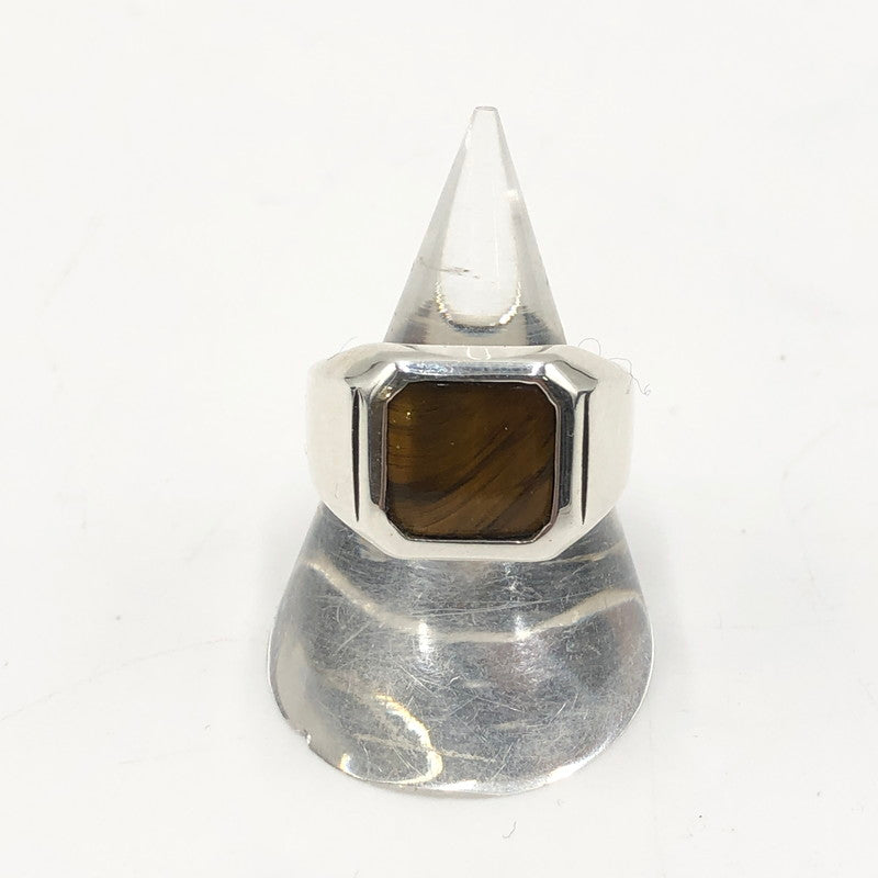 【中古品】【メンズ】 WACKO MARIA ワコマリア TIGER'S EYE SIGNET RING タイガーズアイ シグネットリング  アクセサリー 指輪 192-250215-kk-01-tei カラー：シルバー 13号 万代Net店