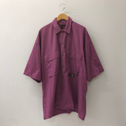 【中古品】【メンズ】 FAT エフエーティー × DICKIES ディッキーズ 別注 コラボ WORKISH F32210-SH13-AB ワーキッシュ ワークシャツ 半袖 トップス 142-250221-kk-06-tei サイズ：JUMBO (XXL) カラー：パープル 万代Net店