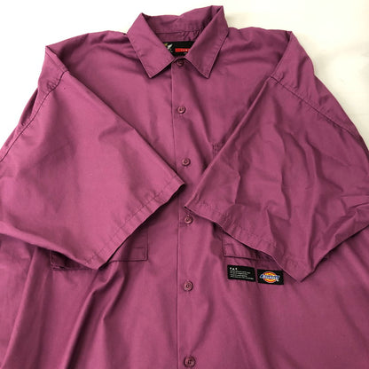 【中古品】【メンズ】 FAT エフエーティー × DICKIES ディッキーズ 別注 コラボ WORKISH F32210-SH13-AB ワーキッシュ ワークシャツ 半袖 トップス 142-250221-kk-06-tei サイズ：JUMBO (XXL) カラー：パープル 万代Net店