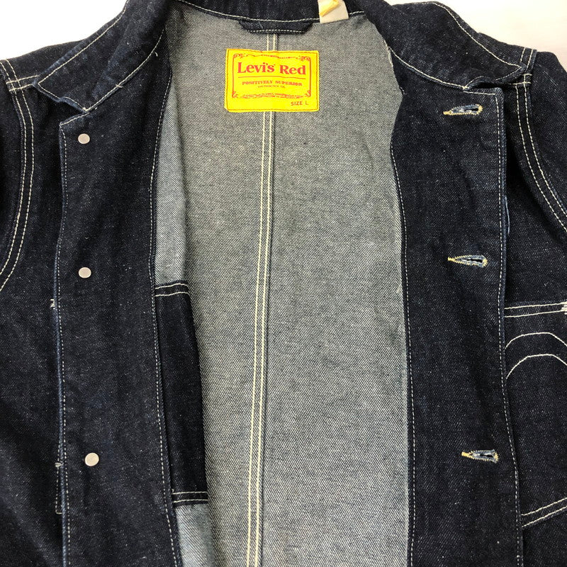 【中古品】【メンズ】 Levi's RED リーバイスレッド LR ENGINEERED COAT THE LIGHTS GO OUT PC9-A0146-0000 エンジニアード コート ライトアウター デニムカバーオール 145-250221-kk-14-tei サイズ：L カラー：インディゴ 万代Net店