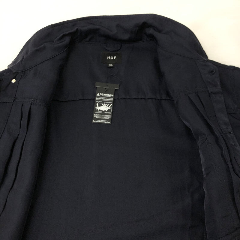 【中古美品】【メンズ】 HUF ハフ BENNINGTON TRUCKER JACKET JK00399 ベニントン トラッカージャケット ライトアウター 142-250221-kk-09-tei サイズ：XXL カラー：ネイビー 万代Net店