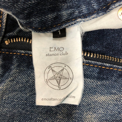 【中古品】【メンズ】  EMOSTANCECLUB エモスタンスクラブ DESTROYED BAGGY WIDE LEG JEANS デストロイド バギー ワイド レグ ジーンズ ボトムス デニムパンツ 156-250221-kk-20-tei サイズ：1 カラー：ライトインディゴ 万代Net店