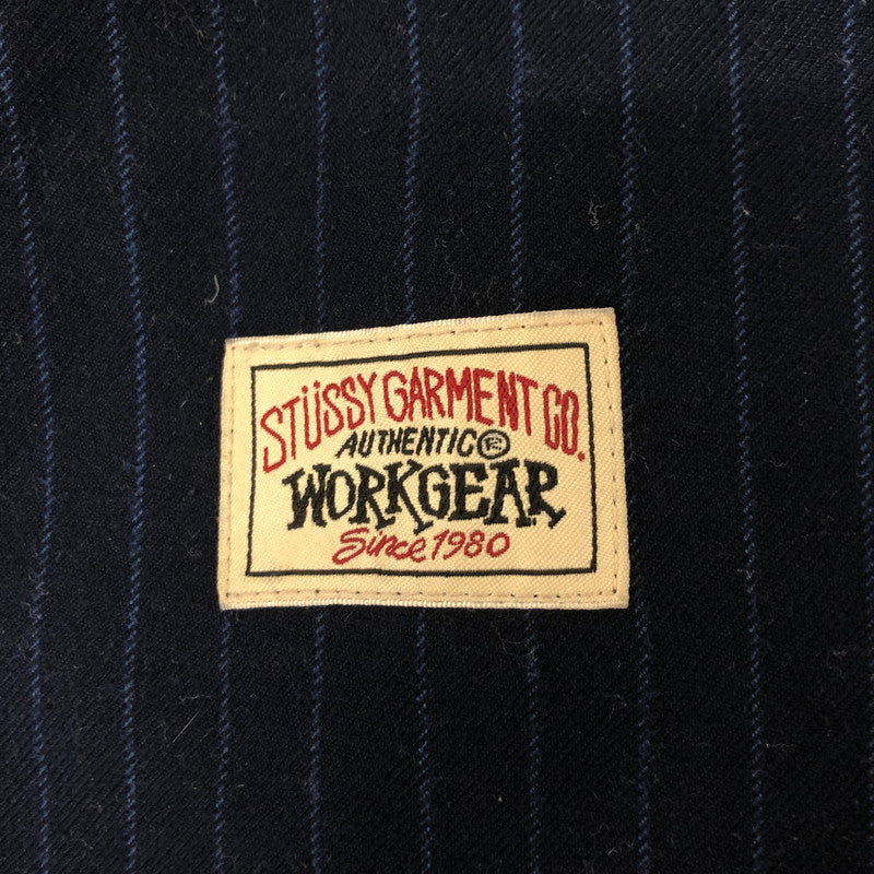 【中古品】【メンズ】 STUSSY ステューシー WOOL STRIPE BEACH PANT 116632 ウールストライプ ビーチパンツ ボトムス 153-250221-kk-17-tei サイズ：S カラー：ネイビー 万代Net店