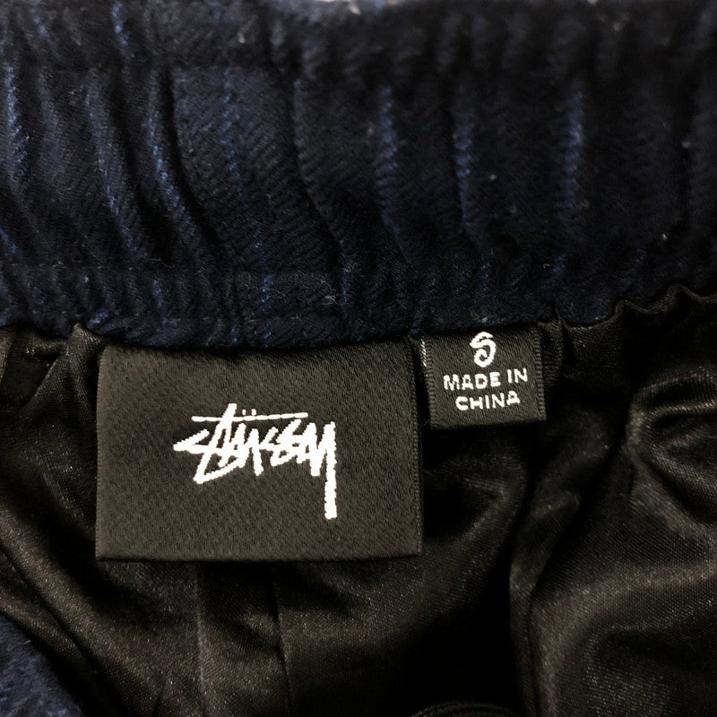 【中古品】【メンズ】 STUSSY ステューシー WOOL STRIPE BEACH PANT 116632 ウールストライプ ビーチパンツ ボトムス 153-250221-kk-17-tei サイズ：S カラー：ネイビー 万代Net店