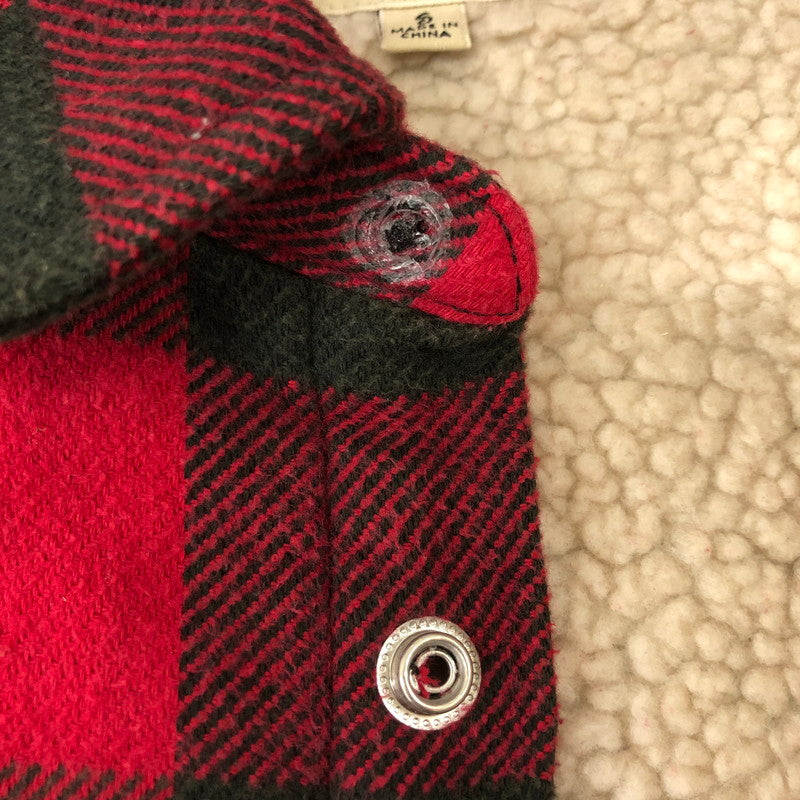 【中古品】【メンズ】 STUSSY ステューシー 24AW SHERPA LINED BUFFALO PLAID SHIRT 1110332 シェルパライン バッファロー プレイドシャツ 142-250221-kk-02-tei サイズ：S カラー：レッド 万代Net店