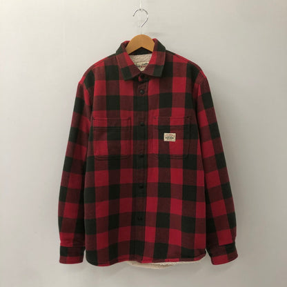 【中古品】【メンズ】 STUSSY ステューシー 24AW SHERPA LINED BUFFALO PLAID SHIRT 1110332 シェルパライン バッファロー プレイドシャツ 142-250221-kk-02-tei サイズ：S カラー：レッド 万代Net店