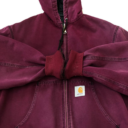 【中古品】【メンズ】 Carhartt カーハート ACTIVE JACKET アクティブジャケット アウター フーデッドブルゾン 145-250225-kk-08-tei サイズ：表記消え 下記参照 カラー：パープル 万代Net店