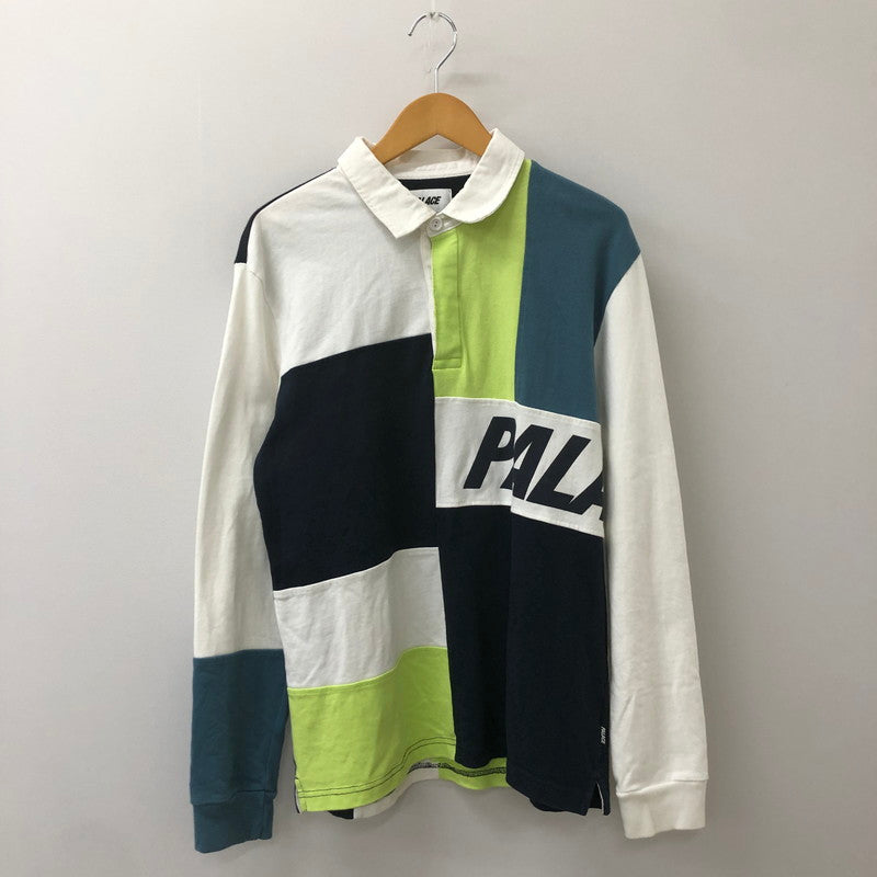 【中古品】【メンズ】 PALACE パレス 16AW PATCHWORK RUGBY パッチワーク ラグビー トップス ラガーシャツ 長袖 ポロシャツ 142-250308-kk-08-tei サイズ：S カラー：WHITE/NAVY/AGEAN 万代Net店