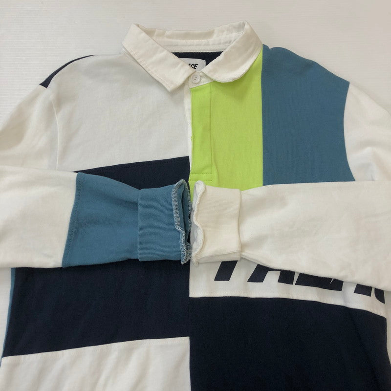 【中古品】【メンズ】 PALACE パレス 16AW PATCHWORK RUGBY パッチワーク ラグビー トップス ラガーシャツ 長袖 ポロシャツ 142-250308-kk-08-tei サイズ：S カラー：WHITE/NAVY/AGEAN 万代Net店