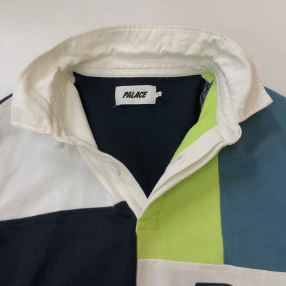 【中古品】【メンズ】 PALACE パレス 16AW PATCHWORK RUGBY パッチワーク ラグビー トップス ラガーシャツ 長袖 ポロシャツ 142-250308-kk-08-tei サイズ：S カラー：WHITE/NAVY/AGEAN 万代Net店