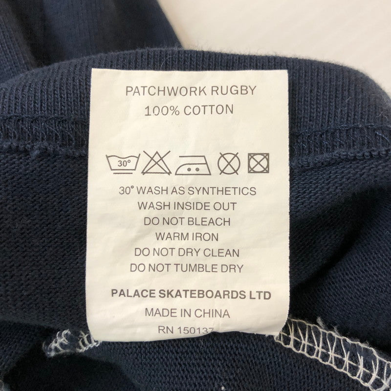 【中古品】【メンズ】 PALACE パレス 16AW PATCHWORK RUGBY パッチワーク ラグビー トップス ラガーシャツ 長袖 ポロシャツ 142-250308-kk-08-tei サイズ：S カラー：WHITE/NAVY/AGEAN 万代Net店