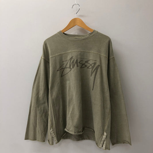 【中古品】【メンズ】 STUSSY ステューシー 24AW FOOTBALL CREW PIGMENT DYED COTTON 1140352 フットボール クルー ピグメントダイ コットン Tシャツ 長袖 トップス 142-250221-kk-32-tei サイズ：S カラー：サンド 万代Net店