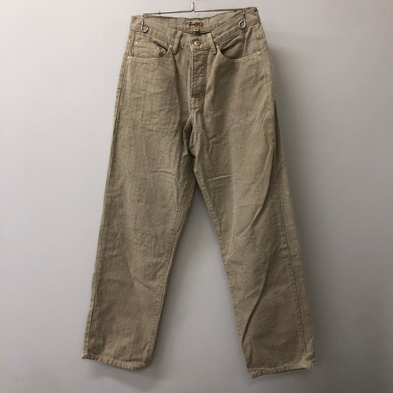 【中古品】【メンズ】 STUSSY ステューシー 24AW BIG OL' JEAN CANVAS NEEDLEPUNCH 116673 ニードルパンチ ウオッシュドキャンバスコットン バギーフィットジーンズ ボトムス パンツ 153-250221-kk-42-tei サイズ：28 カラー：カーキ 万代Net店