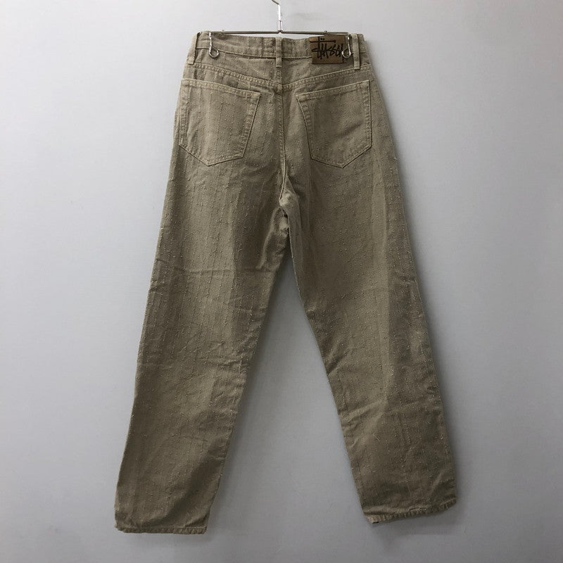 【中古品】【メンズ】 STUSSY ステューシー 24AW BIG OL' JEAN CANVAS NEEDLEPUNCH 116673 ニードルパンチ ウオッシュドキャンバスコットン バギーフィットジーンズ ボトムス パンツ 153-250221-kk-42-tei サイズ：28 カラー：カーキ 万代Net店