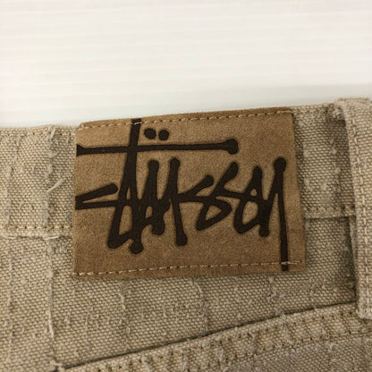 【中古品】【メンズ】 STUSSY ステューシー 24AW BIG OL' JEAN CANVAS NEEDLEPUNCH 116673 ニードルパンチ ウオッシュドキャンバスコットン バギーフィットジーンズ ボトムス パンツ 153-250221-kk-42-tei サイズ：28 カラー：カーキ 万代Net店