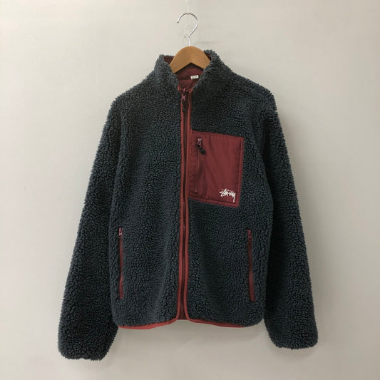 【中古品】【メンズ】 STUSSY ステューシー 24AW SHERPA REVERSIBLE JACKET 118529 シェルパ リバーシブルジャケット アウター フリースジャケット 142-250221-kk-34-tei サイズ：S カラー：スモークグレー 万代Net店