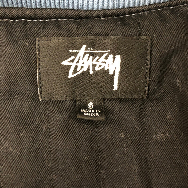 【中古品】【メンズ】 STUSSY ステューシー 24AW GHOST LOGO CANVAS VARSITY JACKET 115820 ゴースト ロゴキャンバス バーシティージャケット アウター スタジャン 142-250221-kk-31-tei サイズ：S カラー：ブルー 万代Net店