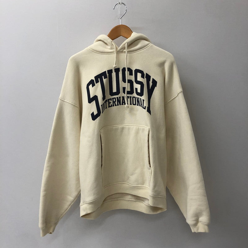 【中古品】【メンズ】 STUSSY ステューシー 24AW RELAXED HOODIE INTERNATIONAL 118550 リラックスド フーディー インターナショナル トップス プルオーバーフーディー パーカー 142-250221-kk-33-tei サイズ：S カラー：アイボリー 万代Net店