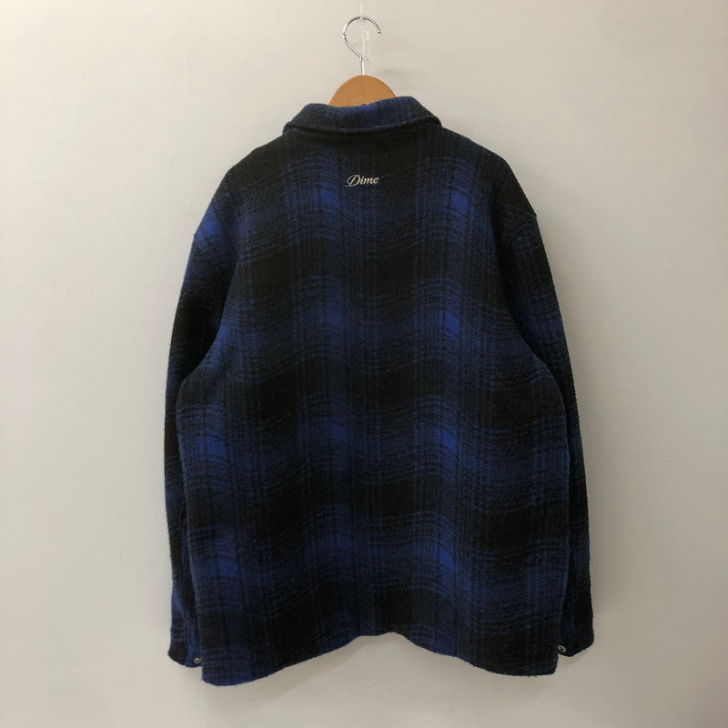 【中古品】【メンズ】  DIME ダイム 23AW WAVE PLAID JACKET ウェーブ プレイド ジャケット アウター ウールジャケット 142-250221-kk-38-tei サイズ：XL カラー：ブルー 万代Net店