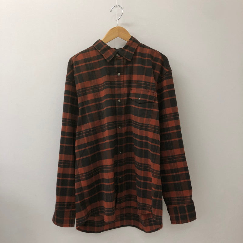 【中古品】【メンズ】 THE NORTH FACE ザ・ノースフェイス L/S STRETCH FLANNEL SHIRT NR62031 ロングスリーブ ストレッチ フランネルシャツ 長袖 トップス 144-250224-kk-03-tei サイズ：XL カラー：ヘリテージマンダリン 万代Net店