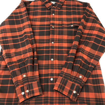 【中古品】【メンズ】 THE NORTH FACE ザ・ノースフェイス L/S STRETCH FLANNEL SHIRT NR62031 ロングスリーブ ストレッチ フランネルシャツ 長袖 トップス 144-250224-kk-03-tei サイズ：XL カラー：ヘリテージマンダリン 万代Net店