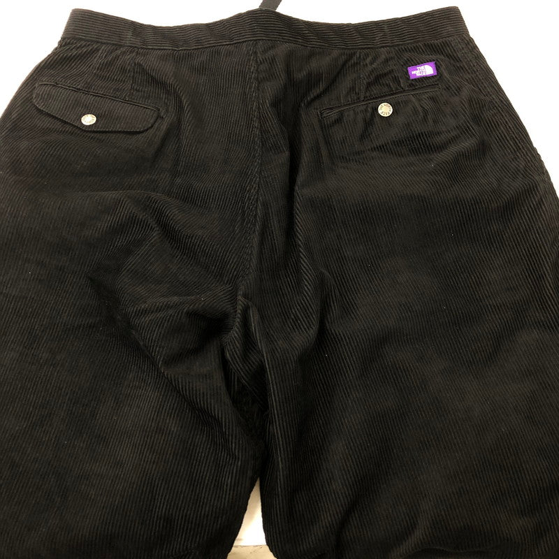 【中古品】【メンズ】 THE NORTH FACE PURPLE LABEL ザノースフェイスパープルレーベル CORDUROY WIDE TAPERED PANTS NT5259N コーデュロイ ワイド テーパードパンツ ボトムス 155-250301-kk-03-tei サイズ：36 カラー：ブラック 万代Net店