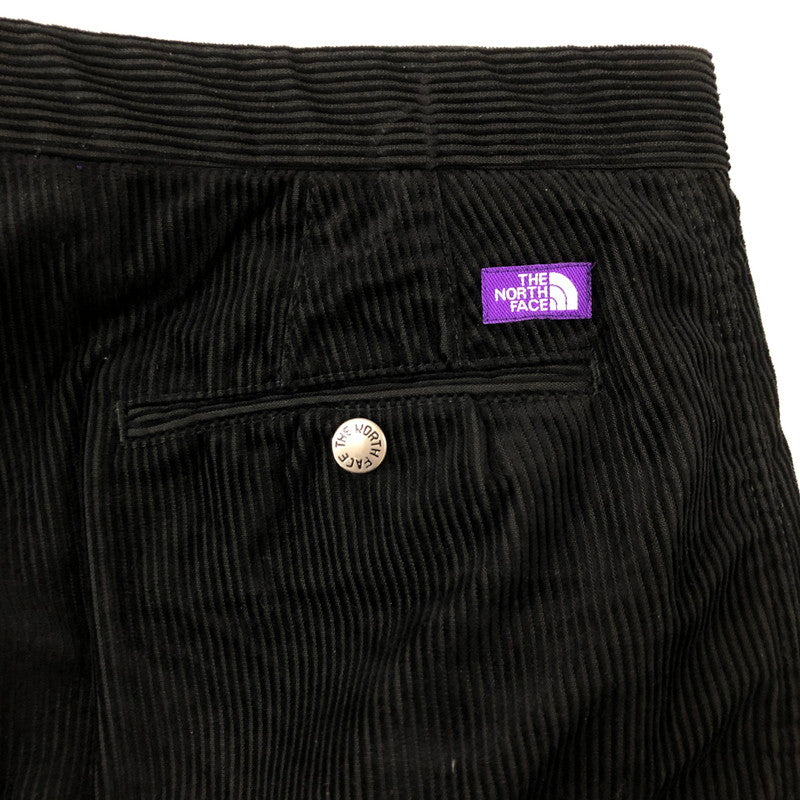 【中古品】【メンズ】 THE NORTH FACE PURPLE LABEL ザノースフェイスパープルレーベル CORDUROY WIDE TAPERED PANTS NT5259N コーデュロイ ワイド テーパードパンツ ボトムス 155-250301-kk-03-tei サイズ：36 カラー：ブラック 万代Net店