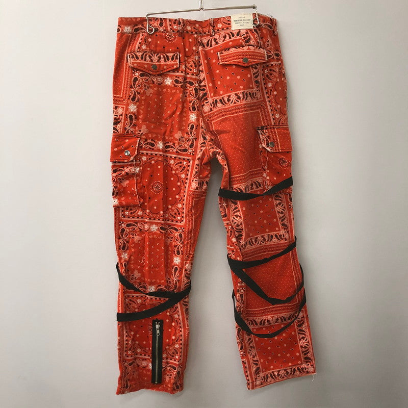 【中古品】【メンズ】  ROGIC ロジック PAISLY BONTAGE PANTS RG-002 ペイズリー ボンテージパンツ ボトムス 153-250221-kk-43-tei サイズ：L カラー：レッド 万代Net店