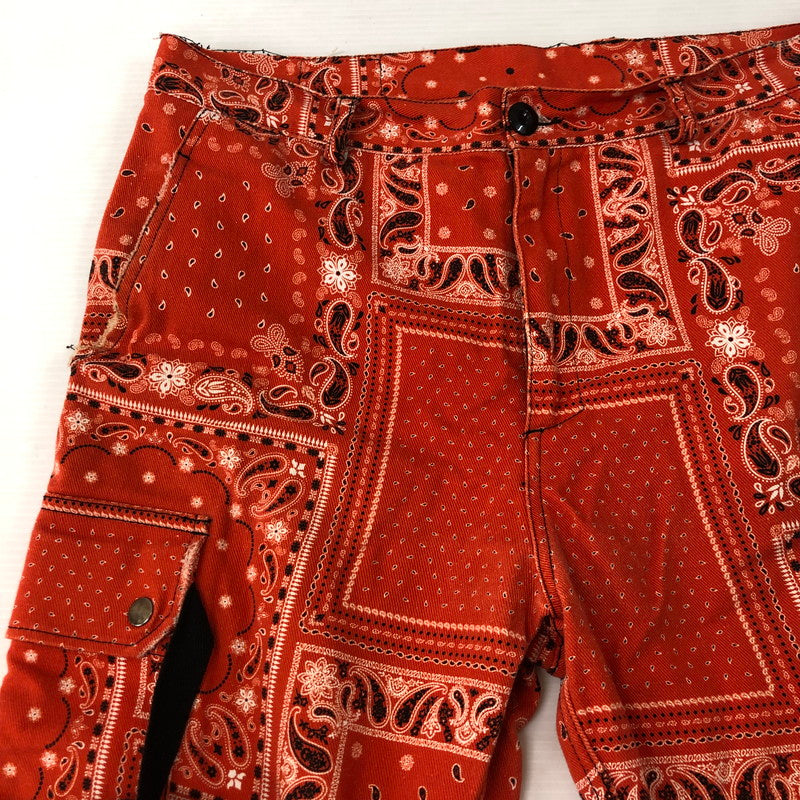 【中古品】【メンズ】  ROGIC ロジック PAISLY BONTAGE PANTS RG-002 ペイズリー ボンテージパンツ ボトムス 153-250221-kk-43-tei サイズ：L カラー：レッド 万代Net店