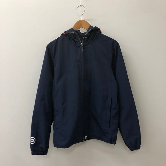 【中古品】【メンズ】 A BATHING APE アベイシングエイプ SHARK NYLON JACKET 001LJ0301005X シャーク ナイロンジャケット ライトアウター 142-250308-kk-11-tei サイズ：S カラー：ネイビー 万代Net店