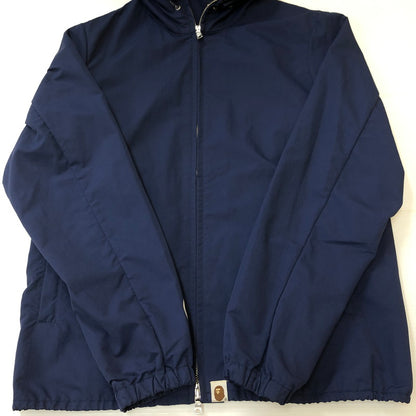 【中古品】【メンズ】 A BATHING APE アベイシングエイプ SHARK NYLON JACKET 001LJ0301005X シャーク ナイロンジャケット ライトアウター 142-250308-kk-11-tei サイズ：S カラー：ネイビー 万代Net店