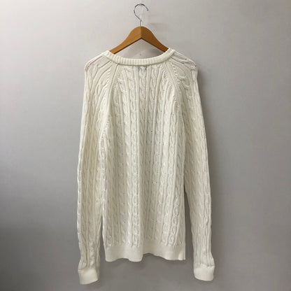 【中古品】【メンズ】 FRONT LOGO CREW NECK SWEATER KNIT GM00533KT1053 フロントロゴ クルーネック セーター ニット トップス 141-250225-kk-01-tei サイズ：L カラー：ホワイト 万代Net店