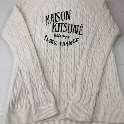 【中古品】【メンズ】 FRONT LOGO CREW NECK SWEATER KNIT GM00533KT1053 フロントロゴ クルーネック セーター ニット トップス 141-250225-kk-01-tei サイズ：L カラー：ホワイト 万代Net店