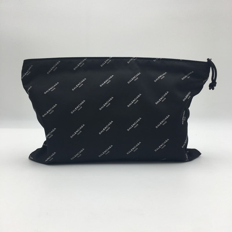 【中古品】【メンズ】 BALENCIAGA バレンシアガ エクスプローラー コットンキャンバス クリップ 459745 クラッチバッグ カバン ポーチ 180-250514-ks-02-fuz カラー：BLACK 万代Net店