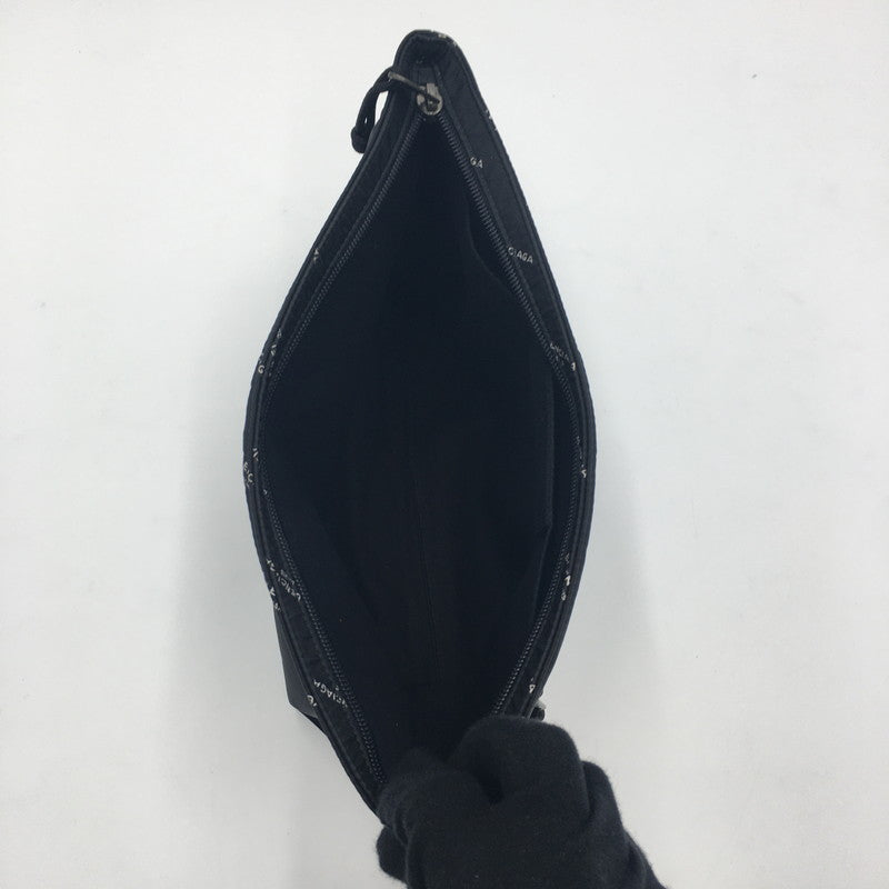 【中古品】【メンズ】 BALENCIAGA バレンシアガ エクスプローラー コットンキャンバス クリップ 459745 クラッチバッグ カバン ポーチ 180-250514-ks-02-fuz カラー：BLACK 万代Net店