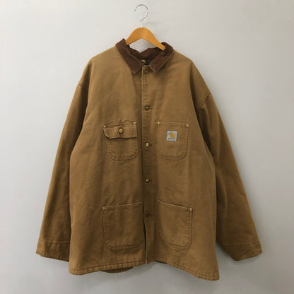 【メンズ】 Carhartt カーハート BLANKET LINER DUCK CHORE COAT ブランケット ライナー ダック チョアコート アウター 145-250225-kk-09-tei サイズ：表記消え 下記参照 カラー：ブラウン 万代Net店