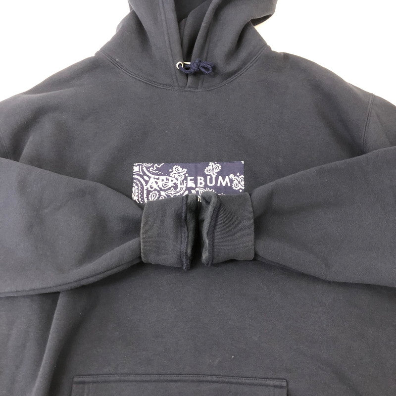 【中古品】【メンズ】 APPLEBUM アップルバム BANDANA BOX LOGO SWEAT PARKA バンダナ ボックス ロゴ スウェット パーカー トップス プルオーバーフーディー 142-250224-kk-20-tei サイズ：XXL カラー：ネイビー 万代Net店