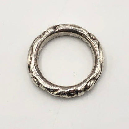 【中古品】【メンズ】 CHROME HEARTS クロムハーツ SCROLL BAND RING スクロールバンドリング 指輪 アクセサリー 190-250227-kk-09-tei カラー：シルバー 16.5号 万代Net店