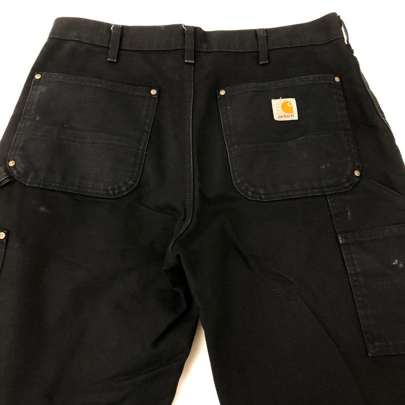 【中古品】【メンズ】 Carhartt カーハート DOUBLE KNEE DUCK WORK PANTS 801BLK ダブルニー ダック ワークパンツ ボトムス 156-250301-kk-05-tei サイズ：表記消え 下記参照 カラー：ブラック 万代Net店