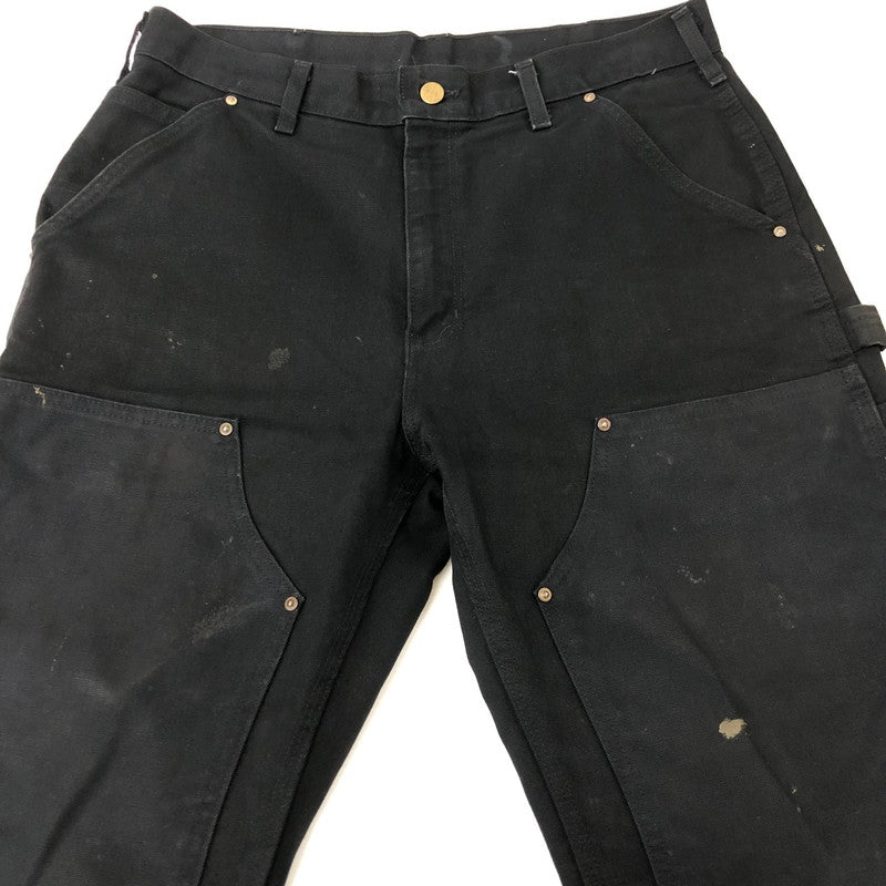 【中古品】【メンズ】 Carhartt カーハート DOUBLE KNEE DUCK WORK PANTS 801BLK ダブルニー ダック ワークパンツ ボトムス 156-250301-kk-05-tei サイズ：表記消え 下記参照 カラー：ブラック 万代Net店