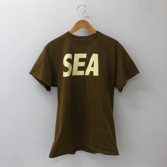 【中古品】【メンズ】  WIND AND SEA ウィンダンシー LOGO S/S T-SHIRT WDS-SEA-21S-01 ロゴ ショートスリーブ Tシャツ 半袖 トップス 142-250301-kk-11-tei サイズ：M カラー：ブラウン 万代Net店