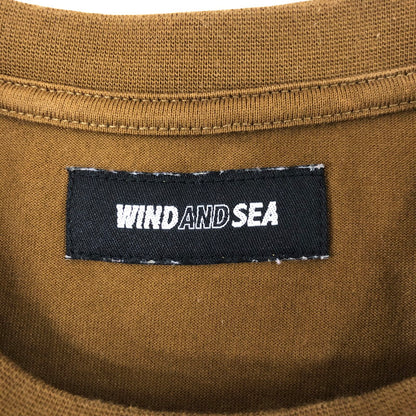 【中古品】【メンズ】  WIND AND SEA ウィンダンシー LOGO S/S T-SHIRT WDS-SEA-21S-01 ロゴ ショートスリーブ Tシャツ 半袖 トップス 142-250301-kk-11-tei サイズ：M カラー：ブラウン 万代Net店