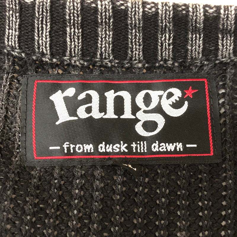 【現状渡し品】【メンズ】 Language ランゲージ RG STONE WASHED COTTON KNIT CREW ストーンウォッシュ コットン ニット クルー 長袖 トップス セーター 142-251125-yo-07-tei サイズ：XL カラー：ブラック 万代Net店