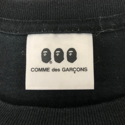 【中古品】【メンズ】 A BATHING APE アベイシングエイプ × COMME des GARCONS コムデギャルソン 別注 コラボ OSAKA MILO CHAIN ♯2 T-SHIRT  002TEJ221902C オオサカ マイロ チェーン Tシャツ 半袖 トップス 142-250224-kk-14-tei サイズ：2XL カラー：ブラック 万代Net店