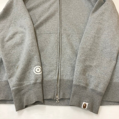 【中古品】【メンズ】 A BATHING APE アベイシングエイプ CRAZY FACE FULL ZIP HOODIE 001ZPI801010M クレイジーフェイス フルジップフーディー トップス パーカー 142-250308-kk-12-tei サイズ：2XL カラー：グレー 万代Net店