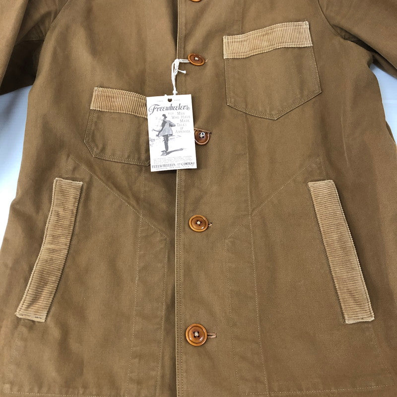 【中古品】【メンズ】  FREEWHEELERS フリーホイーラーズ THE UNION SPECIAL OVERALLS 1890~1910s STYLE WORK CLOTHING BALDWIN ボルドウィン ワークコート アウター 145-250224-kk-23-tei サイズ：38 カラー：RED BEIGE 万代Net店