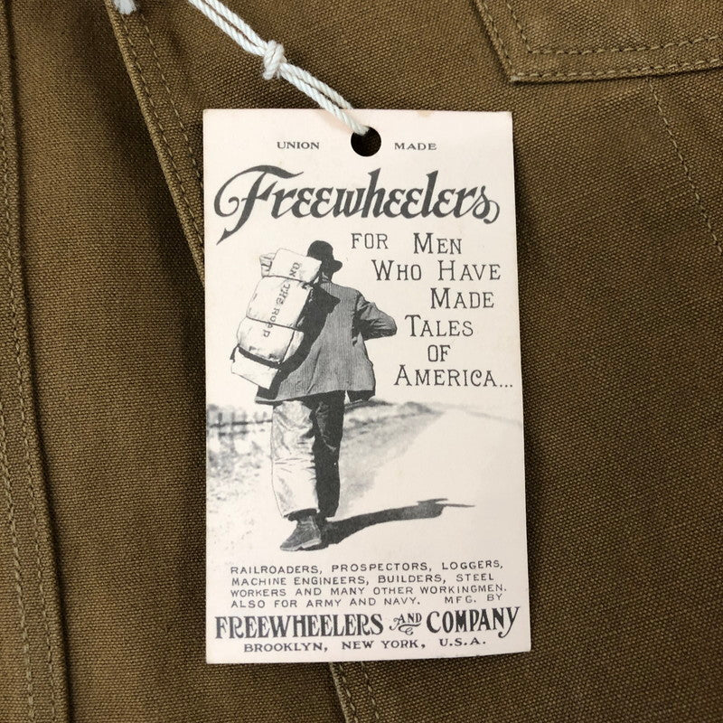 【中古品】【メンズ】  FREEWHEELERS フリーホイーラーズ THE UNION SPECIAL OVERALLS 1890~1910s STYLE WORK CLOTHING BALDWIN ボルドウィン ワークコート アウター 145-250224-kk-23-tei サイズ：38 カラー：RED BEIGE 万代Net店