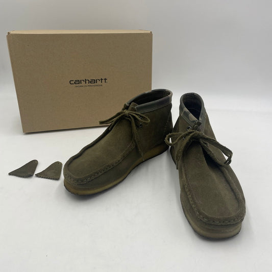 【中古品】【メンズ】 Clarks クラークス × Carhartt カーハート 別注 コラボ WALLABEE BOOT ワラビー ブーツ 靴 スウェード 164-251222-ko-03-tei サイズ：26.5ｃｍ カラー：カーキ 万代Net店